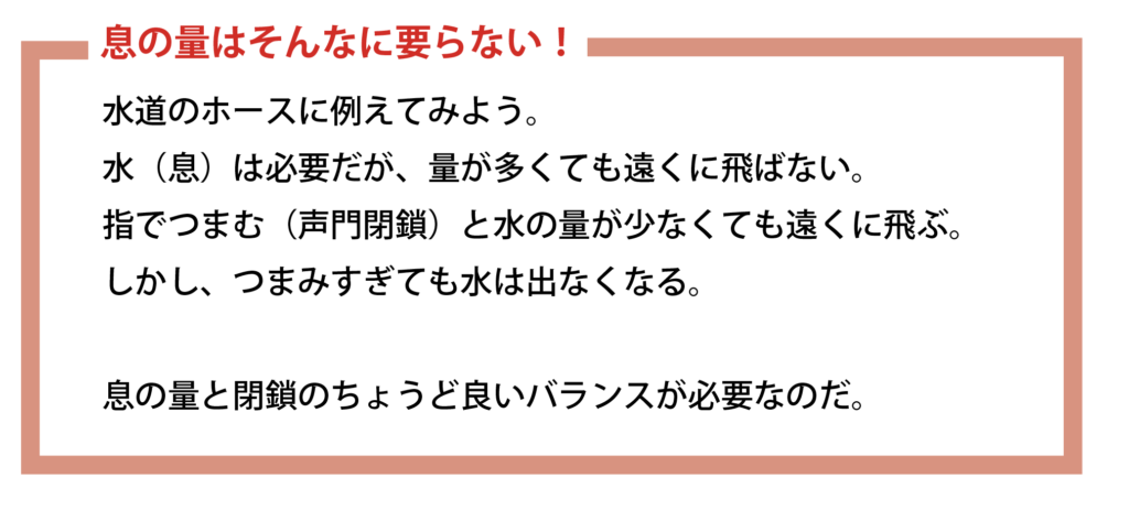 ボイトレ　息の量はそんなにいらない